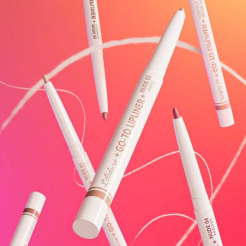 Liliduro 4pcs Waterproof Matte Long Lasting Non-stick Cup Nude Lipliners Set