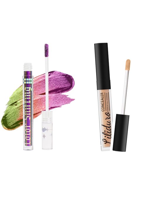 Liliduro Liquid Eyeshadow and Liquid Concealer Set Duo Chrome Full Coverage